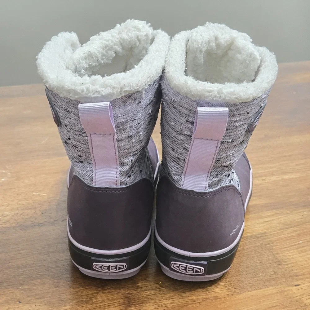 KEEN Youth Girls Kids Elsa Winter‎ Insulated Waterproof Snow Purple Boots Sz 2